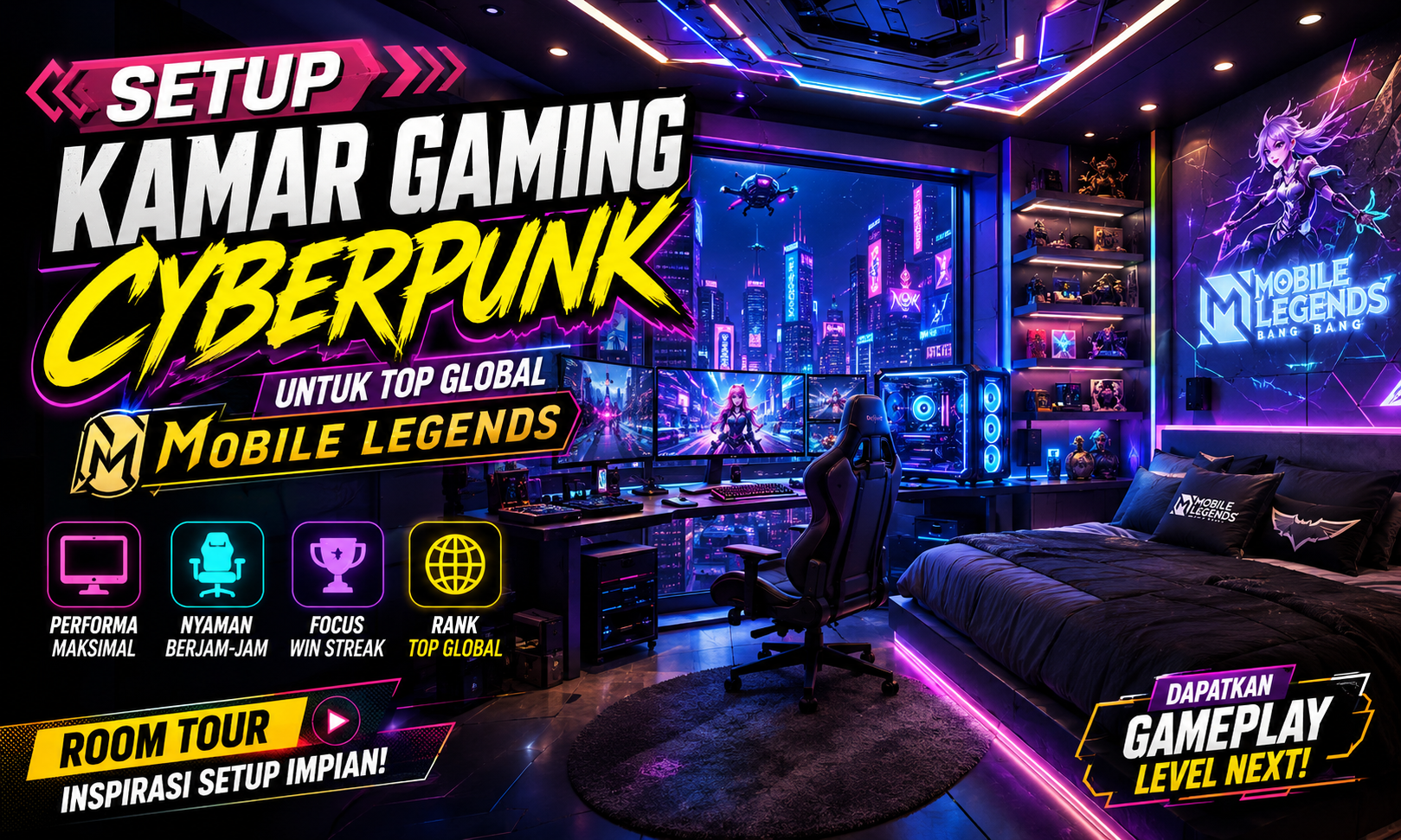 Rahasia Kamar Gaming Futuristik Ala Pro Player Valorant
